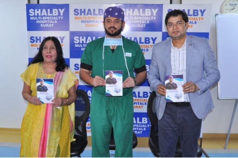 The book ‘Second Inning with Dr. Kush Vyas’ by Sheela Srivastava, a patient of Dr. Kush Vyas of Shalby Hospital Surat, released